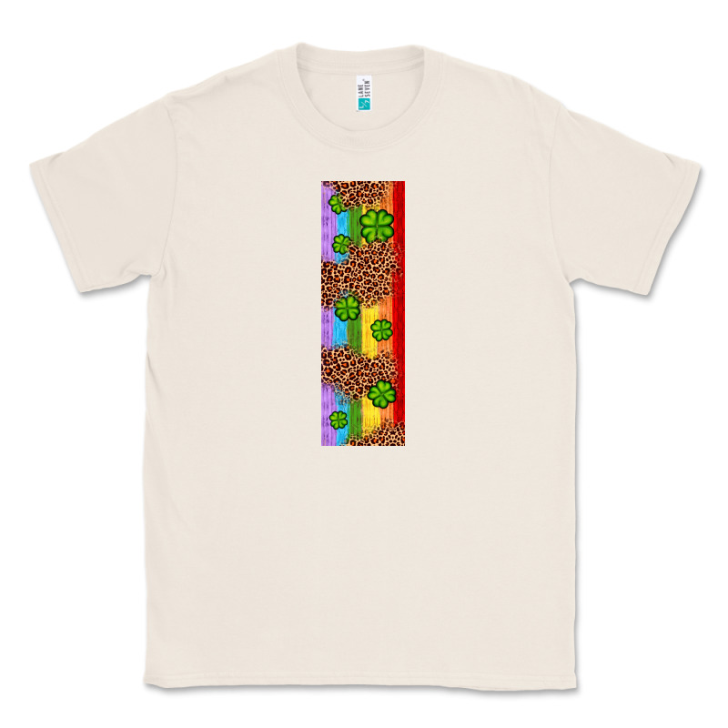 St. Patrick's Day Western Shamrock Leopard Rainbow Classic Tee by Artiststas | Teevron
