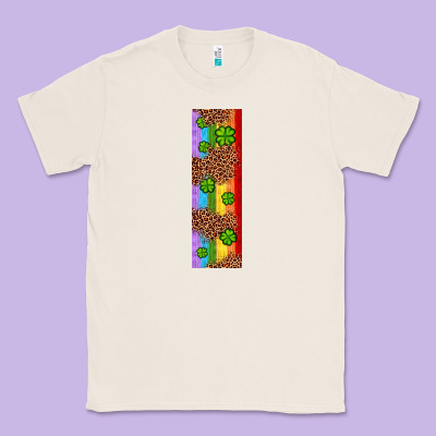 St. Patrick's Day Western Shamrock Leopard Rainbow Classic Tee Designed By Artiststas