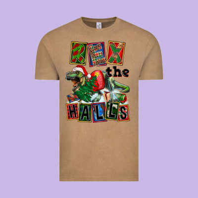 Rex The Halls Vintage Tee Designed By Fadigitalartstudio