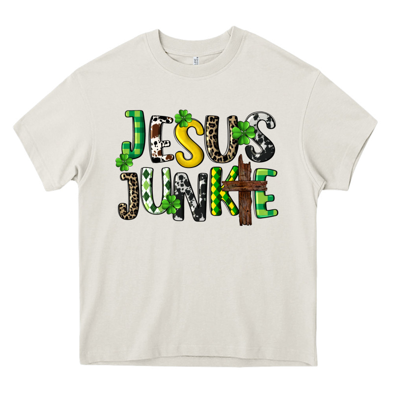 Jesus Junkie St. Patrick's Heavy Core Tee by CowGirlArtShop | Teevron