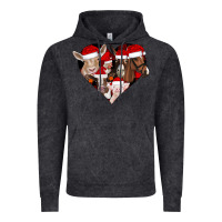 Vintage Black farm animals christmas Vintage Hoodie - CowhideDigitalArt