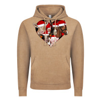 Vintage Coffee farm animals christmas Vintage Hoodie - CowhideDigitalArt