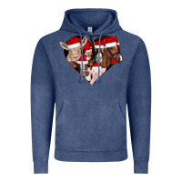 Vintage Denim farm animals christmas Vintage Hoodie - CowhideDigitalArt