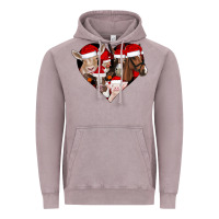 Vintage Zinc farm animals christmas Vintage Hoodie - CowhideDigitalArt