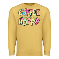 Antique Gold coffee makes me hoppy easter Premium Sweatshirt - Jasminsmagicworld
