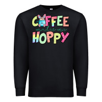 Black coffee makes me hoppy easter Premium Sweatshirt - Jasminsmagicworld