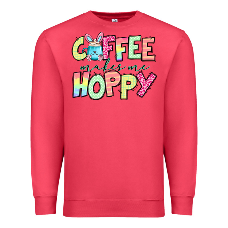 Coffee Makes Me Hoppy Easter Premium Sweatshirt by Jasminsmagicworld | Teevron