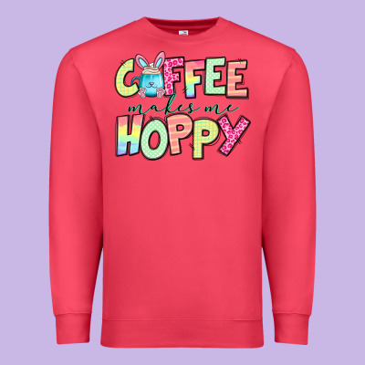 Coffee Makes Me Hoppy Easter Premium Sweatshirt Designed By Jasminsmagicworld