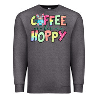 Charcoal Heather coffee makes me hoppy easter Premium Sweatshirt - Jasminsmagicworld