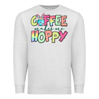 Oatmeal Heather coffee makes me hoppy easter Premium Sweatshirt - Jasminsmagicworld