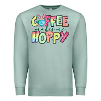 Seafoam coffee makes me hoppy easter Premium Sweatshirt - Jasminsmagicworld