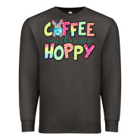 Smoke coffee makes me hoppy easter Premium Sweatshirt - Jasminsmagicworld