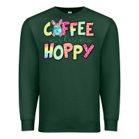 Sports Green coffee makes me hoppy easter Premium Sweatshirt - Jasminsmagicworld