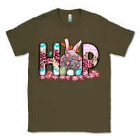 Army Green Easter Day Hop bunny Classic Tee - OliviaCreatesArt