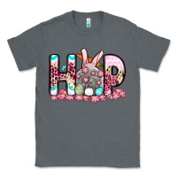 Charcoal Heather Easter Day Hop bunny Classic Tee - OliviaCreatesArt