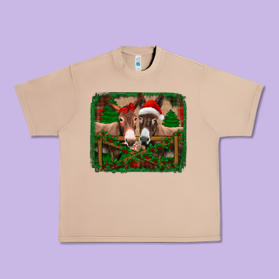 Christmas Donkeys Urban Heavy Tee Designed By Jasminsmagicworld