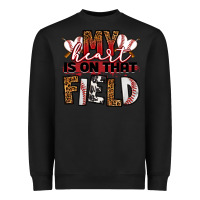 Black my heart is on that field baseball Heavyweight Sweatshirt - RanaPortraitStore