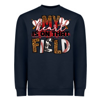 Navy my heart is on that field baseball Heavyweight Sweatshirt - RanaPortraitStore
