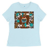 Baby Blue american football mom tumbler Ladies Tee - BundleAndBundleShop