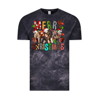 Cloud Black Merry christmas pigs Vintage Tee - FaDigitalArtStudio