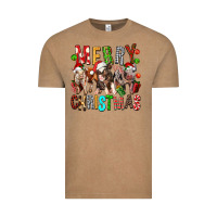 Vintage Coffee Merry christmas pigs Vintage Tee - FaDigitalArtStudio