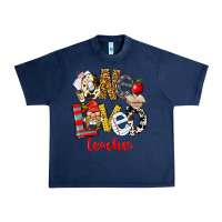 Navy One Loved Teacher Urban Heavy Tee - FaDigitalArtStudio
