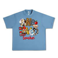 Pebble Blue One Loved Teacher Urban Heavy Tee - FaDigitalArtStudio