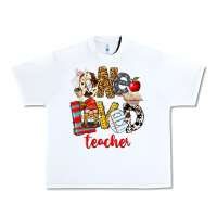 White One Loved Teacher Urban Heavy Tee - FaDigitalArtStudio