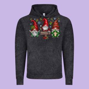 Christmas Gnomes Celebration Vintage Hoodie Designed By Cowhidedigitalart