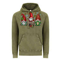 Vintage Olive christmas gnomes celebration Vintage Hoodie - CowhideDigitalArt
