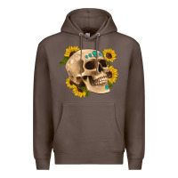 Coffee skull flowers and gemstone Premium Hoodie - Artiststas