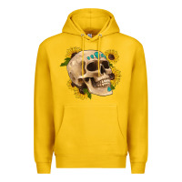 Lemon skull flowers and gemstone Premium Hoodie - Artiststas