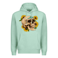 Seafoam skull flowers and gemstone Premium Hoodie - Artiststas