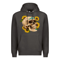 Smoke skull flowers and gemstone Premium Hoodie - Artiststas