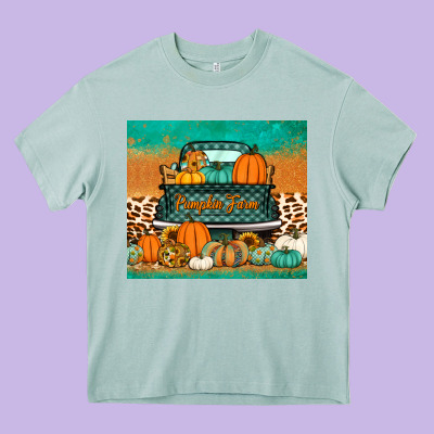 Pumpkin Farm Truck Tumbler Heavy Core Tee Designed By Jasminsmagicworld
