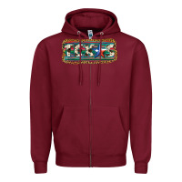 Burgundy Texas Zipper Hoodie - JahusDesignShop