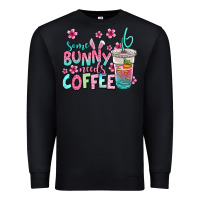 Black some bunny needs coffee easter Premium Sweatshirt - Jasminsmagicworld