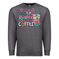 Charcoal Heather some bunny needs coffee easter Premium Sweatshirt - Jasminsmagicworld