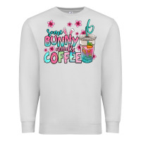 Dove Grey some bunny needs coffee easter Premium Sweatshirt - Jasminsmagicworld