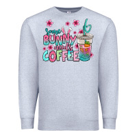 Heather Grey some bunny needs coffee easter Premium Sweatshirt - Jasminsmagicworld