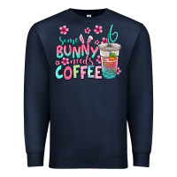 Navy some bunny needs coffee easter Premium Sweatshirt - Jasminsmagicworld