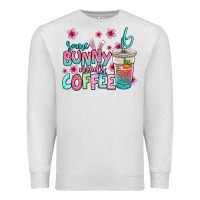 Oatmeal Heather some bunny needs coffee easter Premium Sweatshirt - Jasminsmagicworld
