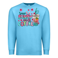 Ocean Blue some bunny needs coffee easter Premium Sweatshirt - Jasminsmagicworld