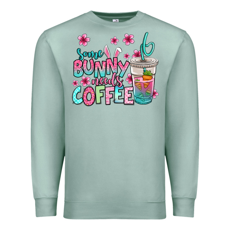 Some Bunny Needs Coffee Easter Premium Sweatshirt by Jasminsmagicworld | Teevron