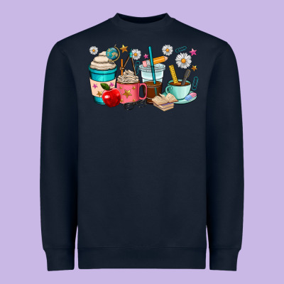 Teacher Coffee Cups Heavyweight Sweatshirt Designed By Ranaportraitstore