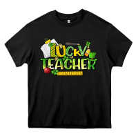 Black lucky teacher St. Patrick's Day Heavy Core Tee - HowdyJamesFarm