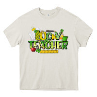 Cream lucky teacher St. Patrick's Day Heavy Core Tee - HowdyJamesFarm