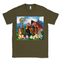 Army Green Farm animals 20oz Classic Tee - OliviaCreatesArt
