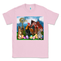 Bubblegum Pink Farm animals 20oz Classic Tee - OliviaCreatesArt
