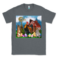 Charcoal Heather Farm animals 20oz Classic Tee - OliviaCreatesArt